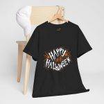 Happy Halloween Black Color T-Shirt For Unisex Heavy Cotton Tee Happy Halloween Black Color T-Shirt For Unisex Heavy Cotton Tee