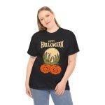Happy Halloween Black Color T-Shirt For Unisex Heavy Cotton Tee