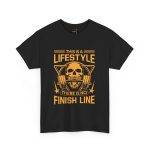 Men's Skull GYM Lifestyle Tee - 'This is a Lifestyle, There is No Finish Line' Men's Skull GYM Lifestyle Tee - 'This is a Lifestyle, There is No Finish Line'