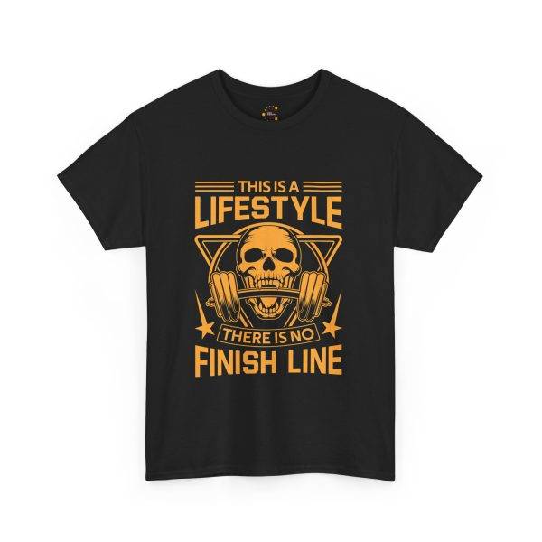 Men's Skull GYM Lifestyle Tee - 'This is a Lifestyle, There is No Finish Line' Men's Skull GYM Lifestyle Tee - 'This is a Lifestyle, There is No Finish Line'