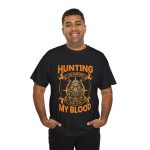 Hunting black color tshiert for Unisex Heavy Cotton Tee