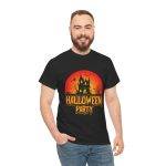 Halloween Party Black Color T-Shirt For Unisex Heavy Cotton Tee