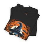 Scary Halloween pumpkin Black Color T-Shirt For Unisex Heavy Cotton Tee