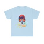 Summer Time Light Blue Color T-Shirt For Unisex Heavy Cotton Tee