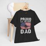 Proud U.S. Air Force Dad Unisex Heavy Cotton Tee - Patriotic Father's Day Gift