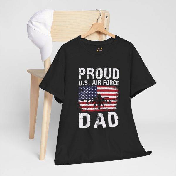 Proud U.S. Air Force Dad Unisex Heavy Cotton Tee - Patriotic Father's Day Gift