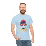Summer Time Light Blue Color T-Shirt For Unisex Heavy Cotton Tee
