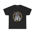 Bulldog Black Color T-Shirt For Unisex Heavy Cotton Tee