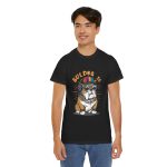 Bulldog Black Color T-Shirt For Unisex Heavy Cotton Tee