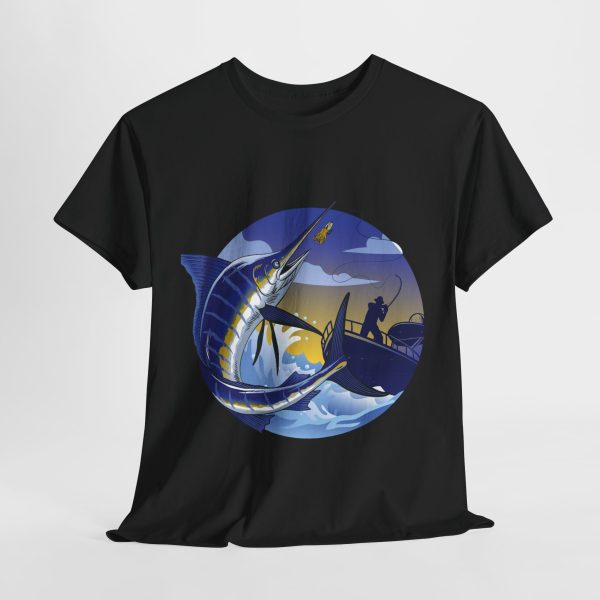 Fishing Black Color T-Shirt For Unisex Heavy Cotton Tee Fishing Black Color T-Shirt For Unisex Heavy Cotton Tee