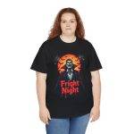 Halloween Fright Night Black Color T-Shirt For Unisex Heavy Cotton Tee
