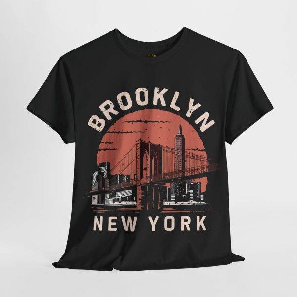 Brooklyn New York Black Color T-Shirt For Unisex Heavy Cotton Tee