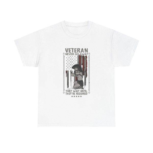 American Veterans White Color Tshirt For Unisex Heavy Cotton Tee