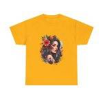 Beauty Women Gold Color T-Shirt For Unisex Heavy Cotton Tee