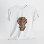 Scary Doll White Color Tshirt For Unisex Heavy Cotton Tee