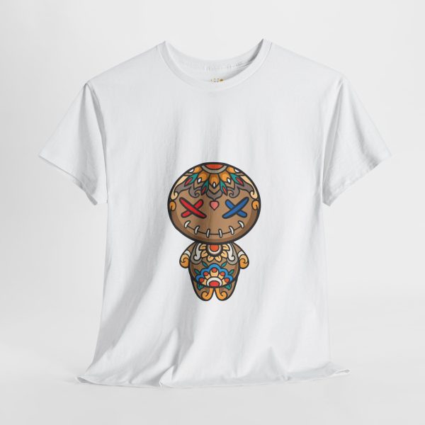 Scary Doll White Color Tshirt For Unisex Heavy Cotton Tee