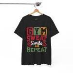 Gym Sweat Smile Repeat Unisex Heavy Cotton Tee