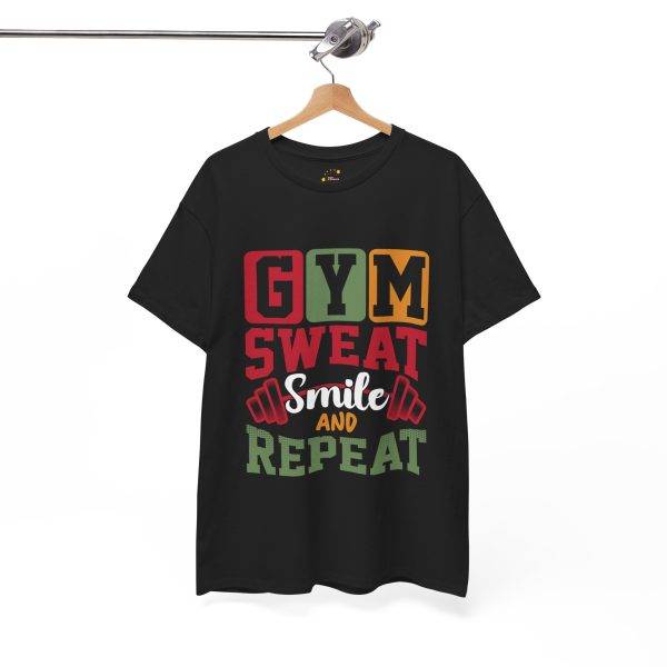 Gym Sweat Smile Repeat Unisex Heavy Cotton Tee