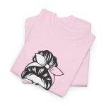 Girl Skull Pink Color T-Shirt For Women Heavy Cotton Tee