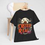 Halloween Creeep It Real Black Color T-Shirt For Unisex Heavy Cotton Tee
