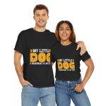 Unisex Heavy Cotton Tee - My Little Dog, Heartbeat at My Feet