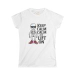 Keep clam clam and Left on White Color T-Shirt For Women's Softstyle Tee