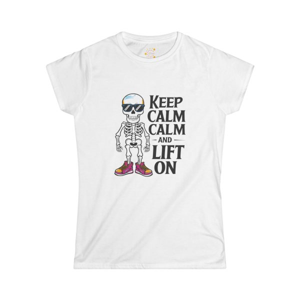 Keep clam clam and Left on White Color T-Shirt For Women's Softstyle Tee