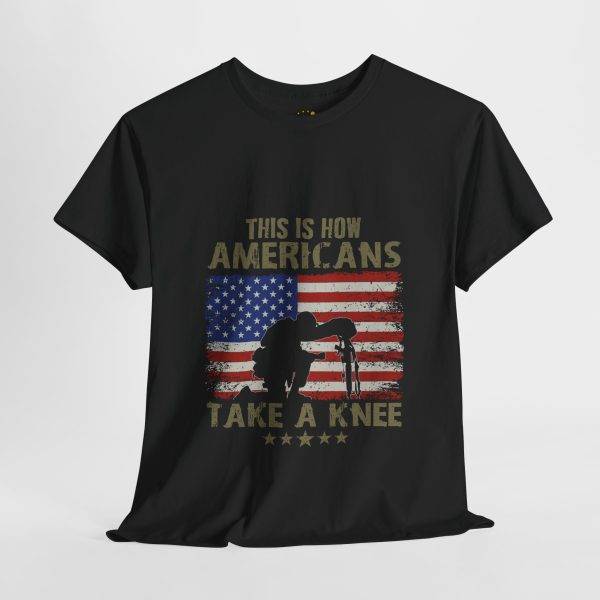 US Army With Flag Black Color T-Shirt For Unisex Heavy Cotton Tee