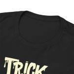 Halloween Frankenstein Trick Or Treat Black Color T-Shirt For Men Heavy Cotton Tee