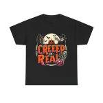 Halloween Creeep It Real Black Color T-Shirt For Unisex Heavy Cotton Tee