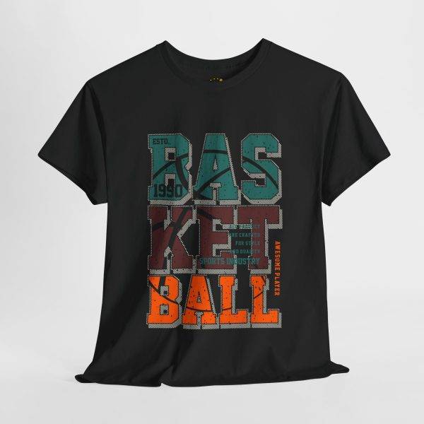 Vintage Basketball Unisex Heavy Cotton Tee - Sporty Graphic T-Shirt for Fans