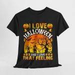 I Love Halloween Block Color T-Shirt For Unisex Heavy Cotton Tee I Love Halloween Block Color T-Shirt For Unisex Heavy Cotton Tee