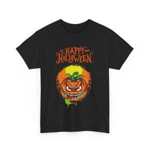 Happy Halloween Black Color T-Shirt For Unisex Heavy Cotton Tee