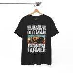 Never Underestimate an Old Man Farmer Unisex Heavy Cotton Tee
