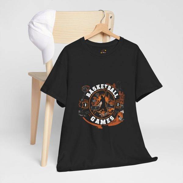 Unisex Basketball Games Heavy Cotton Tee - Perfect for Sports Fans