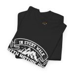 Mountains typography Black color Tshirt For Unisex Heavy Cotton Tee