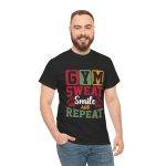 Gym Sweat Smile Repeat Unisex Heavy Cotton Tee