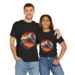 Mountain View Black Color T-Shirt For Unisex Heavy Cotton Tee