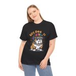 Bulldog Black Color T-Shirt For Unisex Heavy Cotton Tee