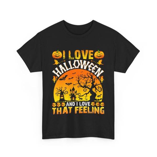 I Love Halloween Block Color T-Shirt For Unisex Heavy Cotton Tee I Love Halloween Block Color T-Shirt For Unisex Heavy Cotton Tee