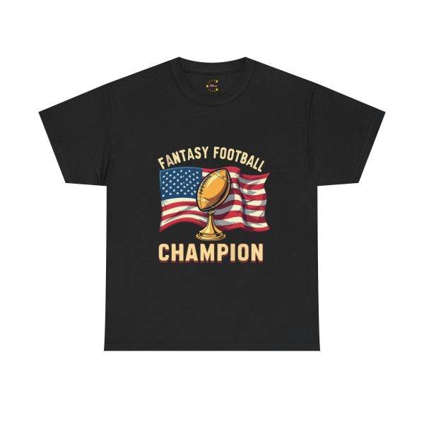 FANTASY FOOTBALL CHAMPION Black Color T-Shirt For Unisex Heavy Cotton Tee