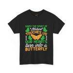 BUTTERFLY Black Color T-Shirt For Unisex Heavy Cotton Tee