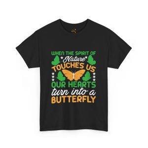 BUTTERFLY Black Color T-Shirt For Unisex Heavy Cotton Tee