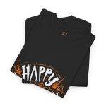 Happy Halloween Black Color T-Shirt For Unisex Heavy Cotton Tee Happy Halloween Black Color T-Shirt For Unisex Heavy Cotton Tee