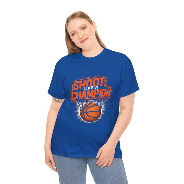 Shoot Like a Champion Basketball Tee - Unisex Heavy Cotton T-Shirt for Sports Lovers Shoot Like a Champion Basketball Tee - Unisex Heavy Cotton T-Shirt for Sports Lovers