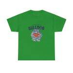 Bulldog Green Color T-Shirt For Unisex Heavy Cotton Tee