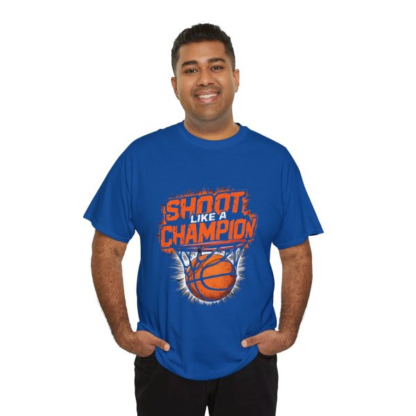 Shoot Like a Champion Basketball Tee - Unisex Heavy Cotton T-Shirt for Sports Lovers Shoot Like a Champion Basketball Tee - Unisex Heavy Cotton T-Shirt for Sports Lovers
