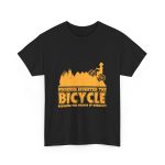 Bicycle Black Color T-Shirt For Unisex Heavy Cotton Tee