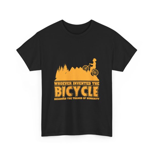 Bicycle Black Color T-Shirt For Unisex Heavy Cotton Tee