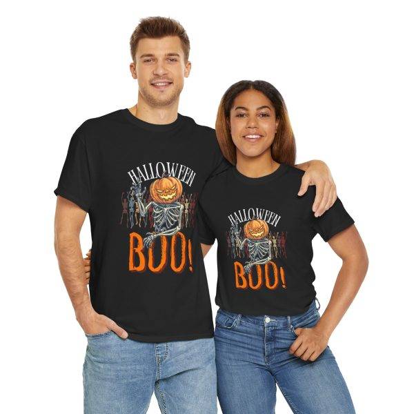 Halloween Boo Black Color T-Shirt For Unisex Heavy Cotton Tee Halloween Boo Black Color T-Shirt For Unisex Heavy Cotton Tee